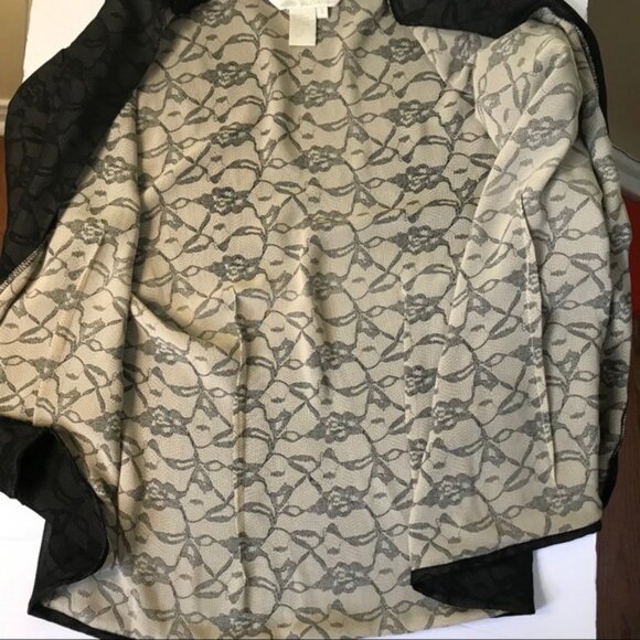 Annie Alexander Silk Lace Print Shirt Blouse Top Neutral Button Graphic Light S - Picture 8 of 12